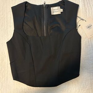 Hello Molly Black Crop Top